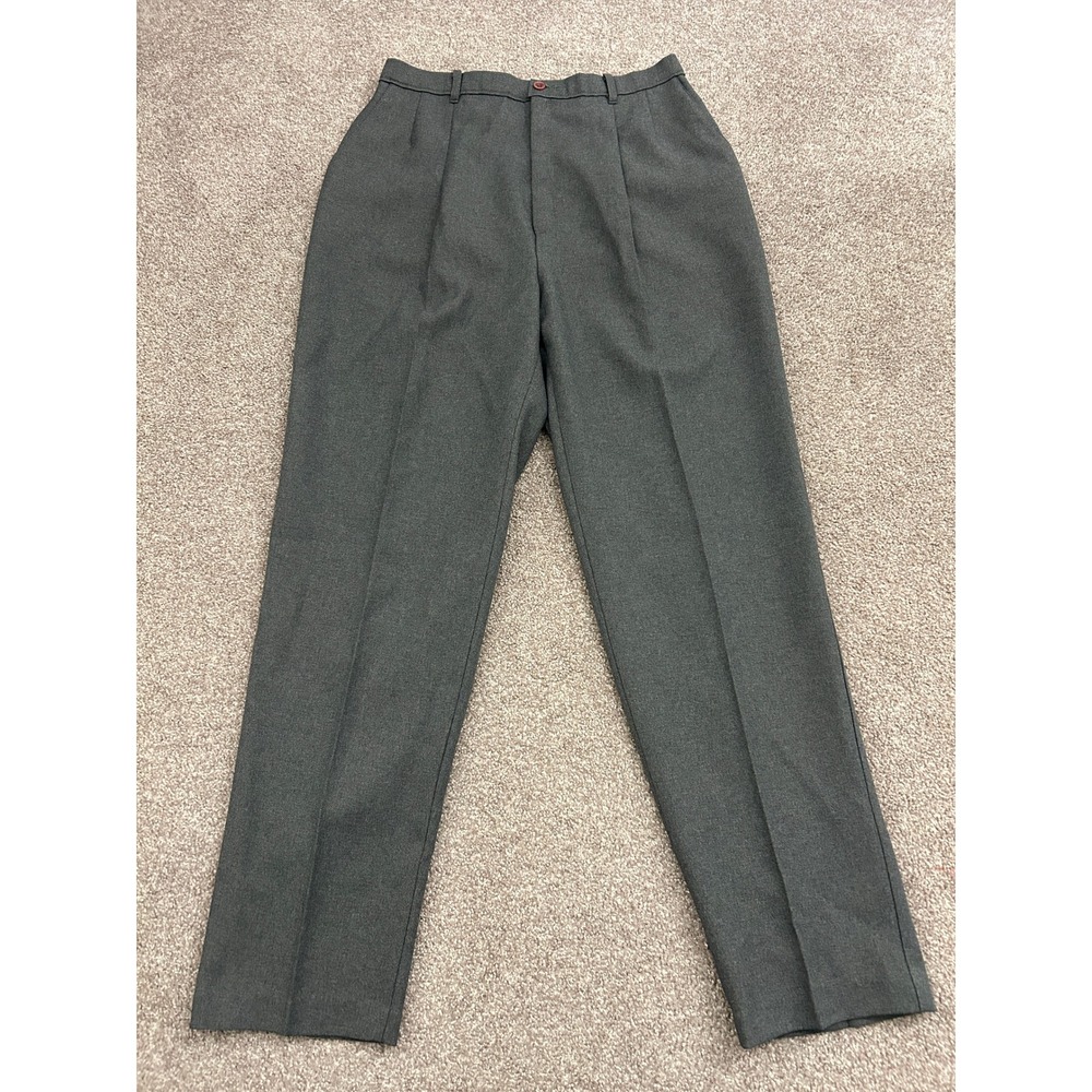 90s Levi Strauss Bend Over Trousers Womens 16 Gray Excellent Vintage Pleated USA